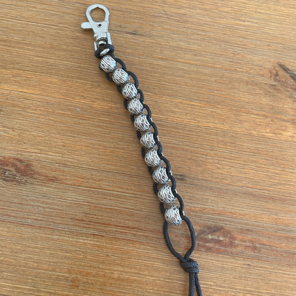 Handmade Silver Beaded Golf Shot Stroke Counter Snap Hook Clip